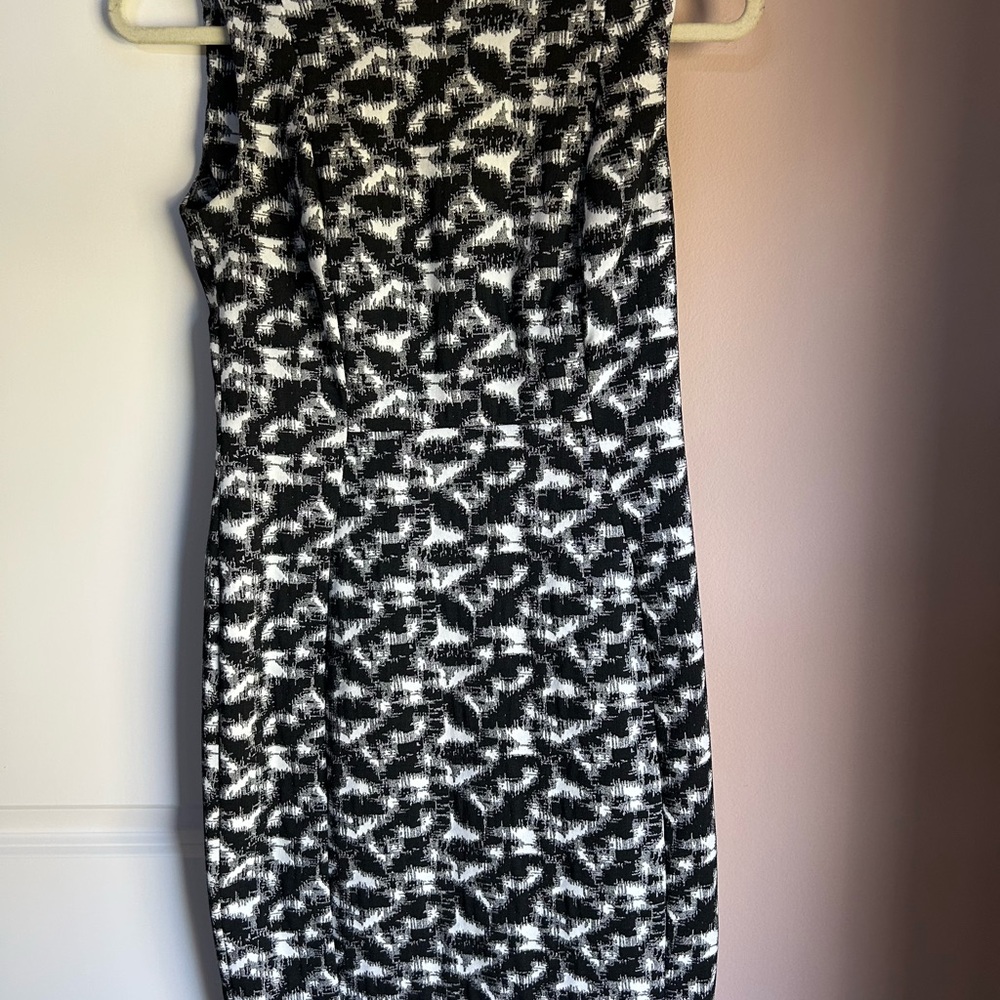 Calvin Klein Monochrome Abstract Midi Dress